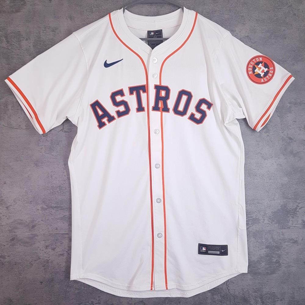 NIKE Authentic Houston Astros Vapor Elite Baseball Jersey Mens 44 LARGE